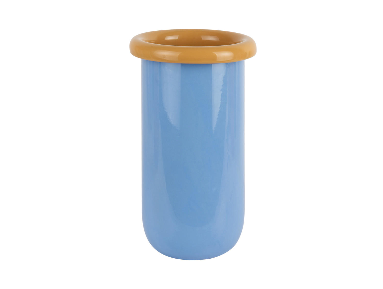 VASE Plegado M Blau 14/14/25.3 cm - Blau, Glas (25.3cm) - Present Time