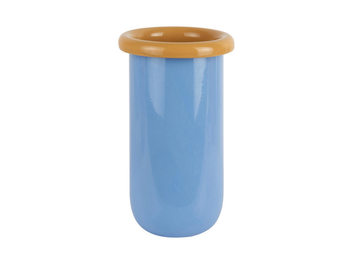 VASE Plegado M Blau 14/14/25.3 cm - Blau, Glas (25.3cm) - Present Time
