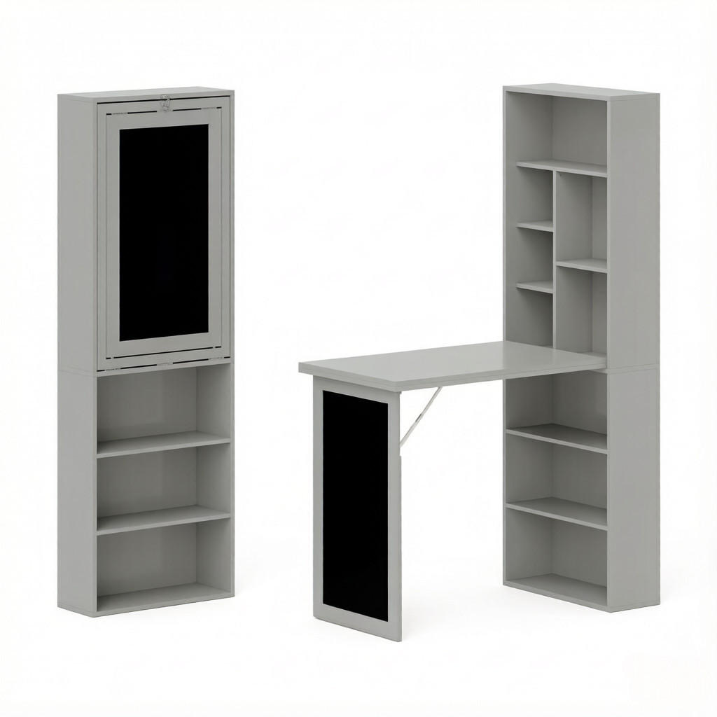 Gisaae Klappschreibtisch Schwarz 98x153x51 cm