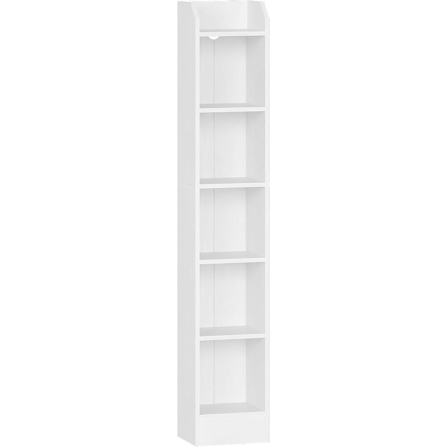 BÜCHERREGAL Standregal 6-stöckig Weiß 24 x 30 x 169,5 cm - Weiß, Holzwerkstoff (30/169.5/24cm)