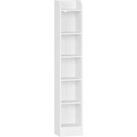 BÜCHERREGAL Standregal 6-stöckig Weiß 24 x 30 x 169,5 cm - Weiß, Holzwerkstoff (30/169.5/24cm)