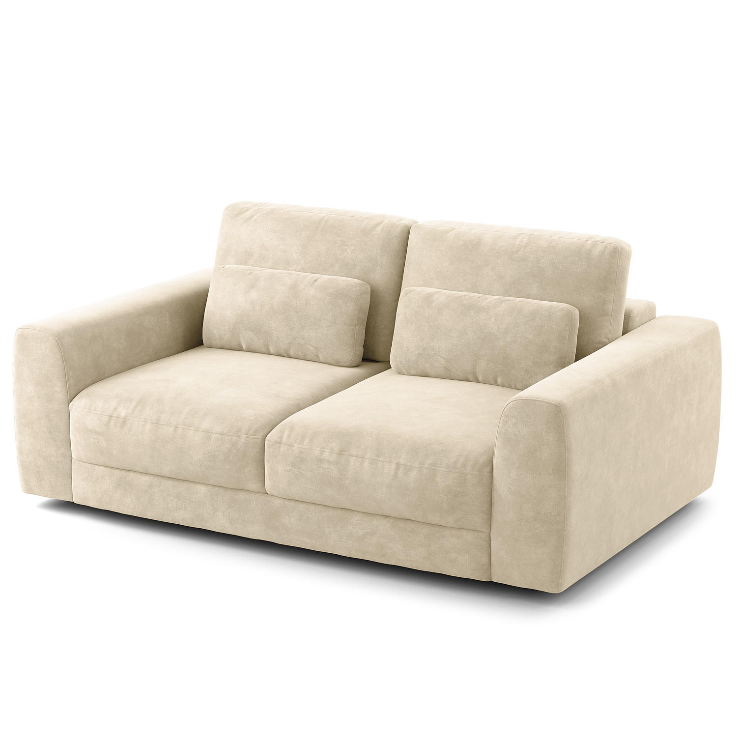 2-SITZER SOFA - Schwarz/Weiß, Kunststoff/Textil (182/80/117cm) - home24