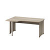 ECKSCHREIBTISCH kompakt 90° links Jazz - Französische Herstellung - 160/105/74 cm - Nussbaumfarben, Holzwerkstoff (160/105/74cm) - Calicosy
