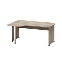 ECKSCHREIBTISCH kompakt 90° links Jazz - Französische Herstellung - 160/105/74 cm - Nussbaumfarben, Holzwerkstoff (160/105/74cm) - Calicosy