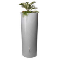 2IN1 Regentonne 350 L, silver inkl. Pflanzschale - Silberfarben, Kunststoff (62/150/62cm) - GARANTIA