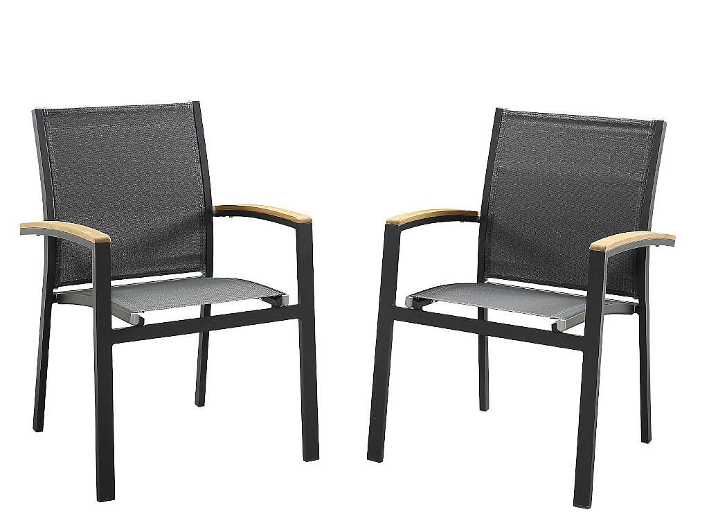 GARTENSTUHL - 2 -Sitzer - Aluminium - anthrazitgrau - TAIPIVAI - Anthrazit, Metall (55/89/61cm) - Vente-Unique