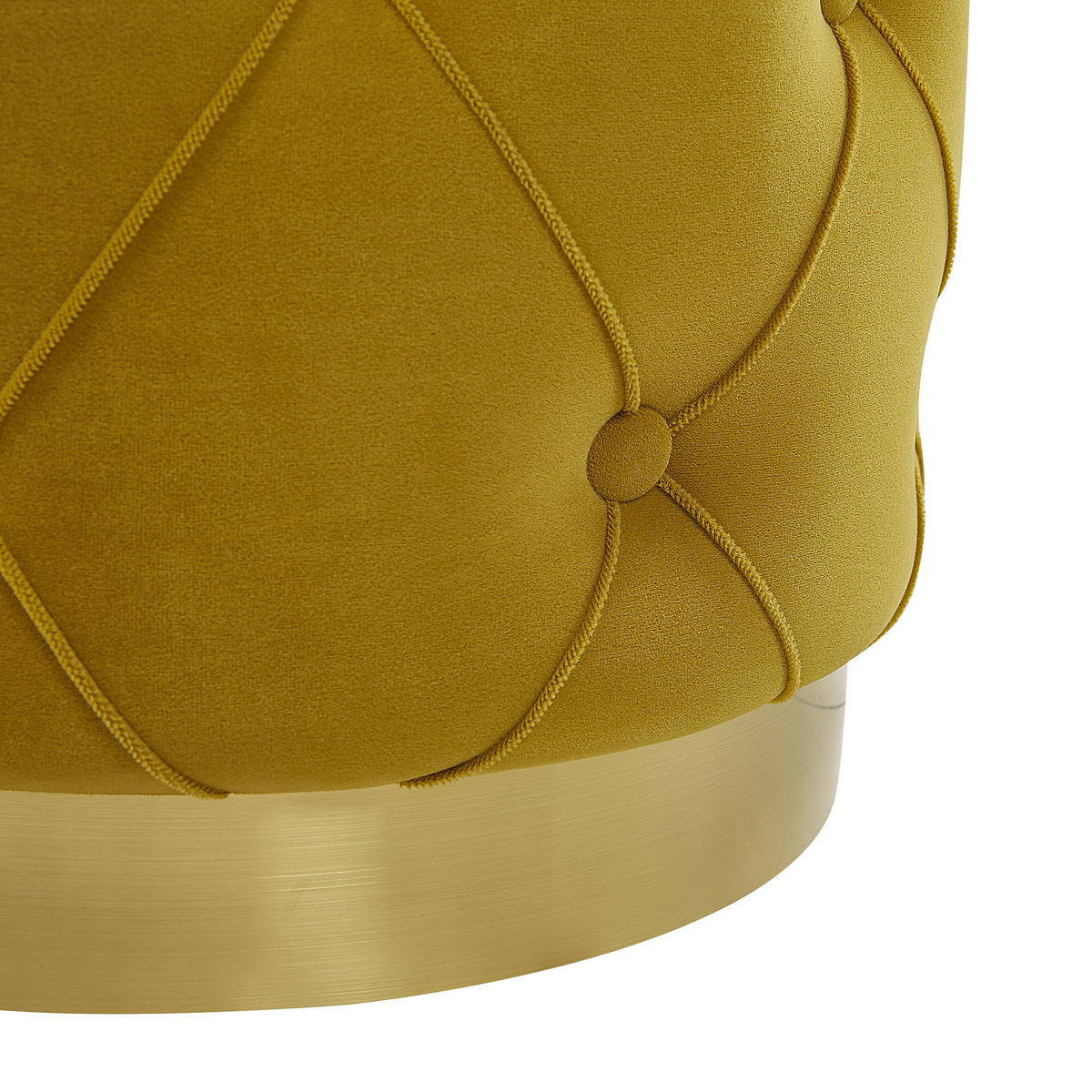 POUF Pueblo 40-33/40-33/44-36 cm - Gelb, Textil (33/36/33cm) - Beliani