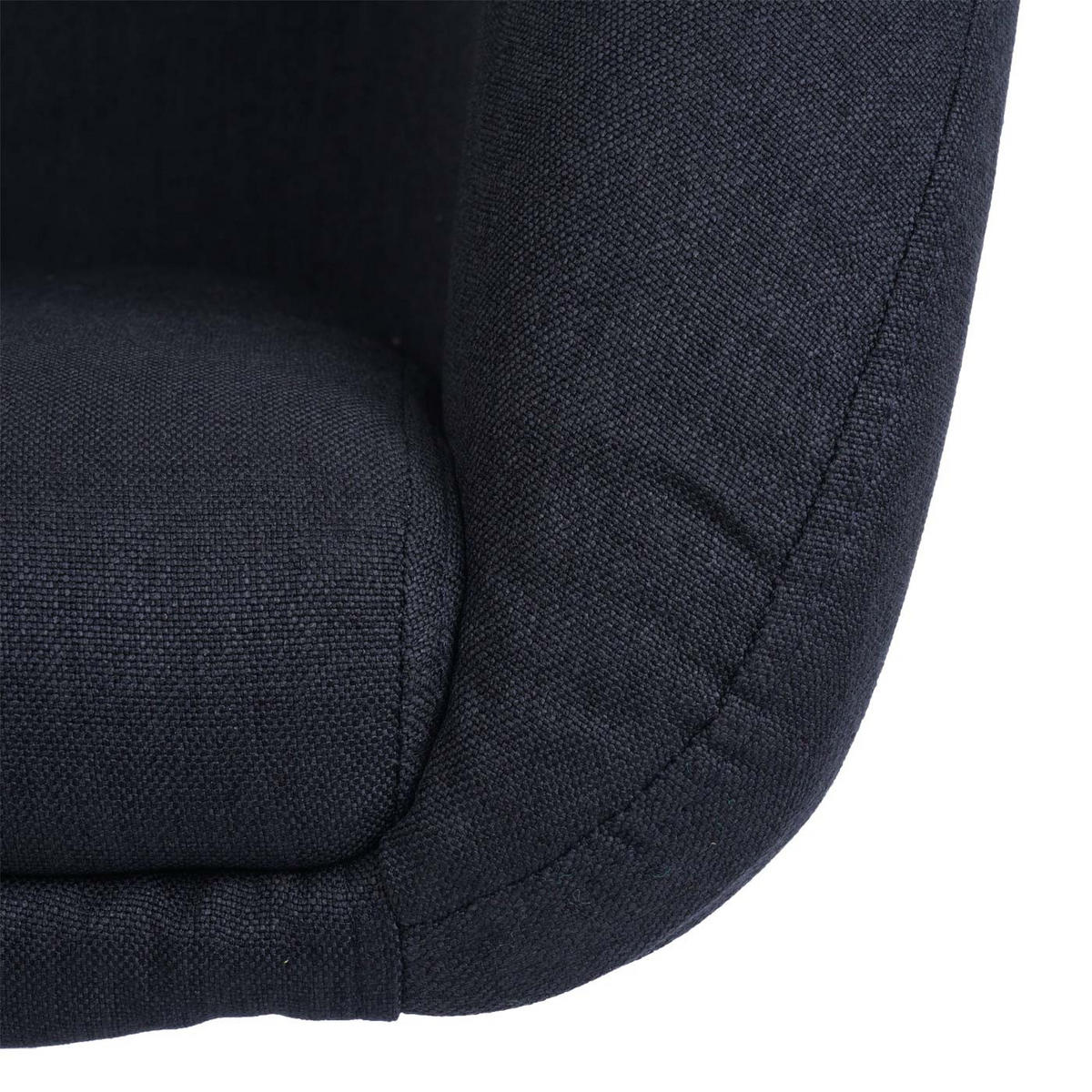 ESSZIMMERSTUHL gepolstert 90x59x60cm Sitzhöhe 45cm drehbar höhenverstellbar Stoff/Textil AnthrazitLoungesessel - Anthrazit, Textil (59/90/60cm) - CHEFGASTRO