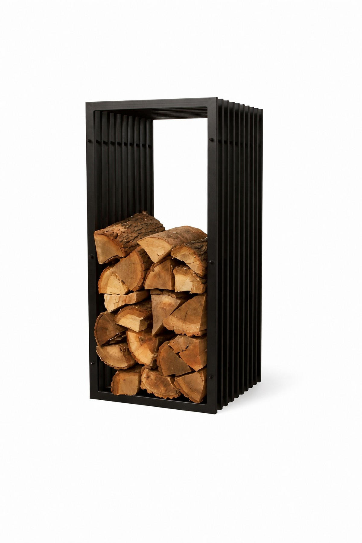 KAMINHOLZREGAL Metall Schwarz 44/40/100 cm - Schwarz, Metall (44/100/40cm) - DanDiBo