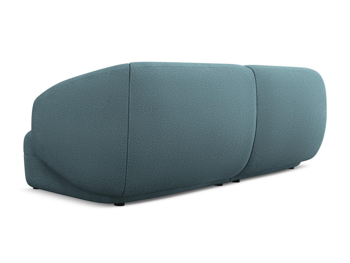 4-SITZER-SOFA Bouclé Stoff Blau - Blau/Blaugrau, Kunststoff/Textil (232/81/98cm) - Makamii