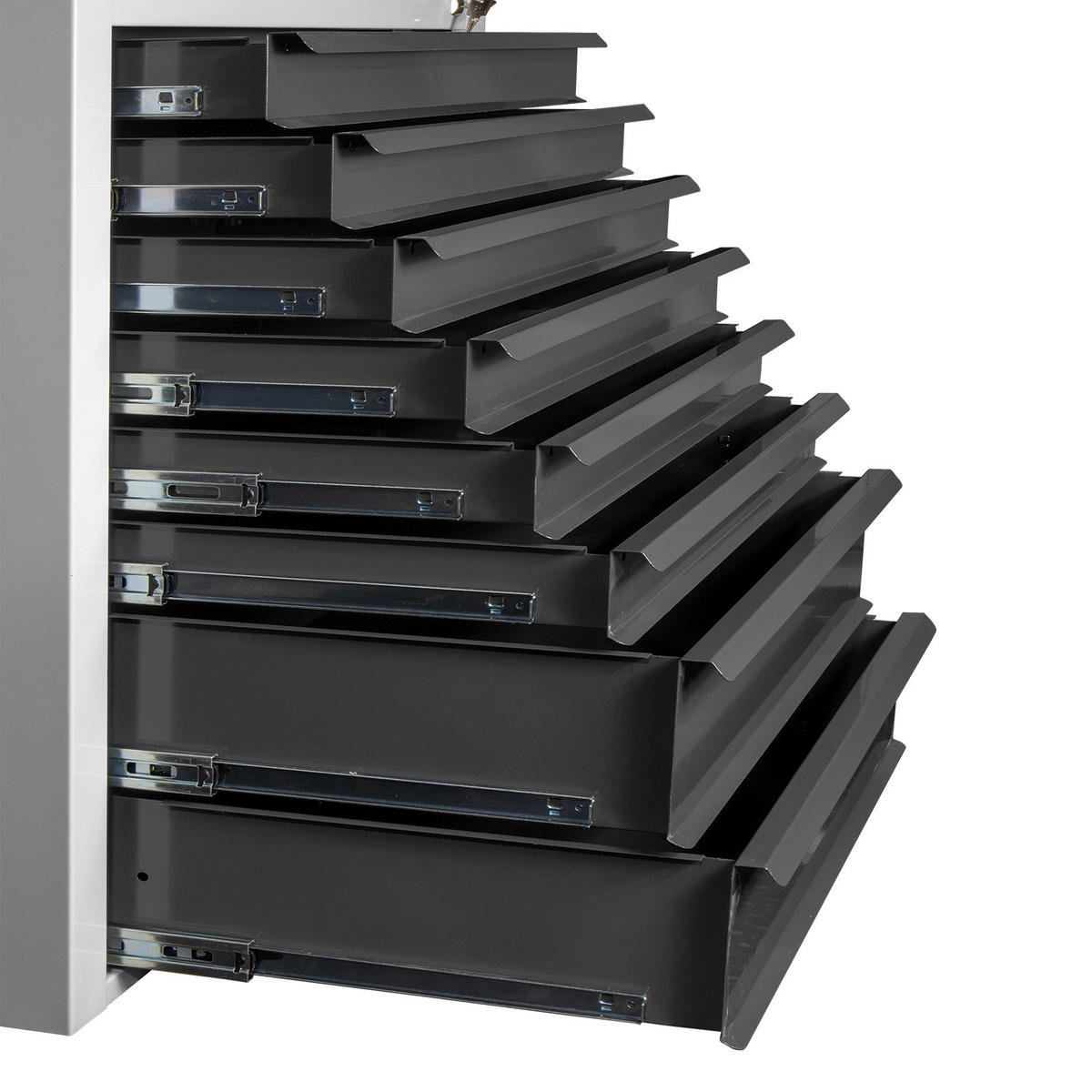 SCHUBLADENSCHRANK Kobra mit 8 Schubladen 90x71x55cm Lichtgrau/Anthrazitgrau - Anthrazit/Grau, Metall (71/90/55cm) - PROREGAL