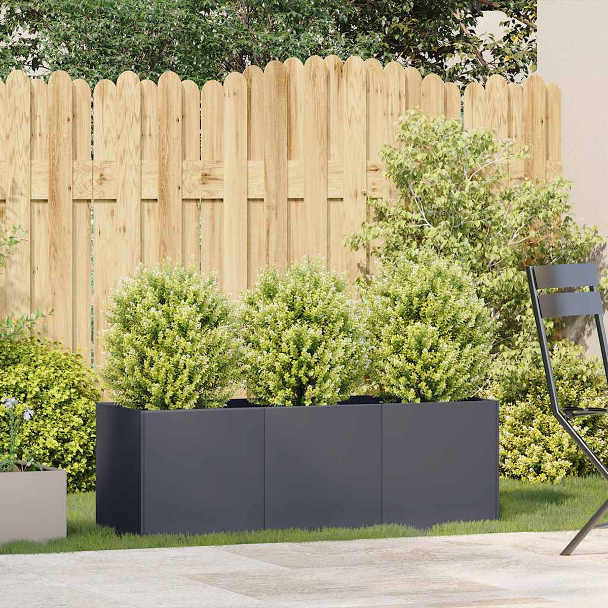 PFLANZGEFÄSS Anthrazit 120/40/40 Cm Kaltgewalzter Stahl - Anthrazit, Metall (120/40/40cm) - vidaXL