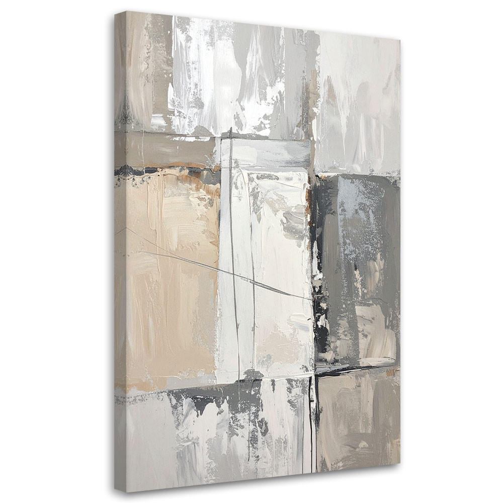 Feeby Leinwandbilder, Grau 60x90 cm