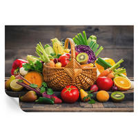 FOTOTAPETE 104x70 cm - Fruchtige Fülle - Schwarz, Textil (104/70cm) - Wallfluent