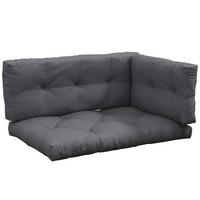 SITZKISSEN, Polyester, Dunkelgrau - Dunkelgrau, Kunststoff (80/12/120cm) - Outsunny