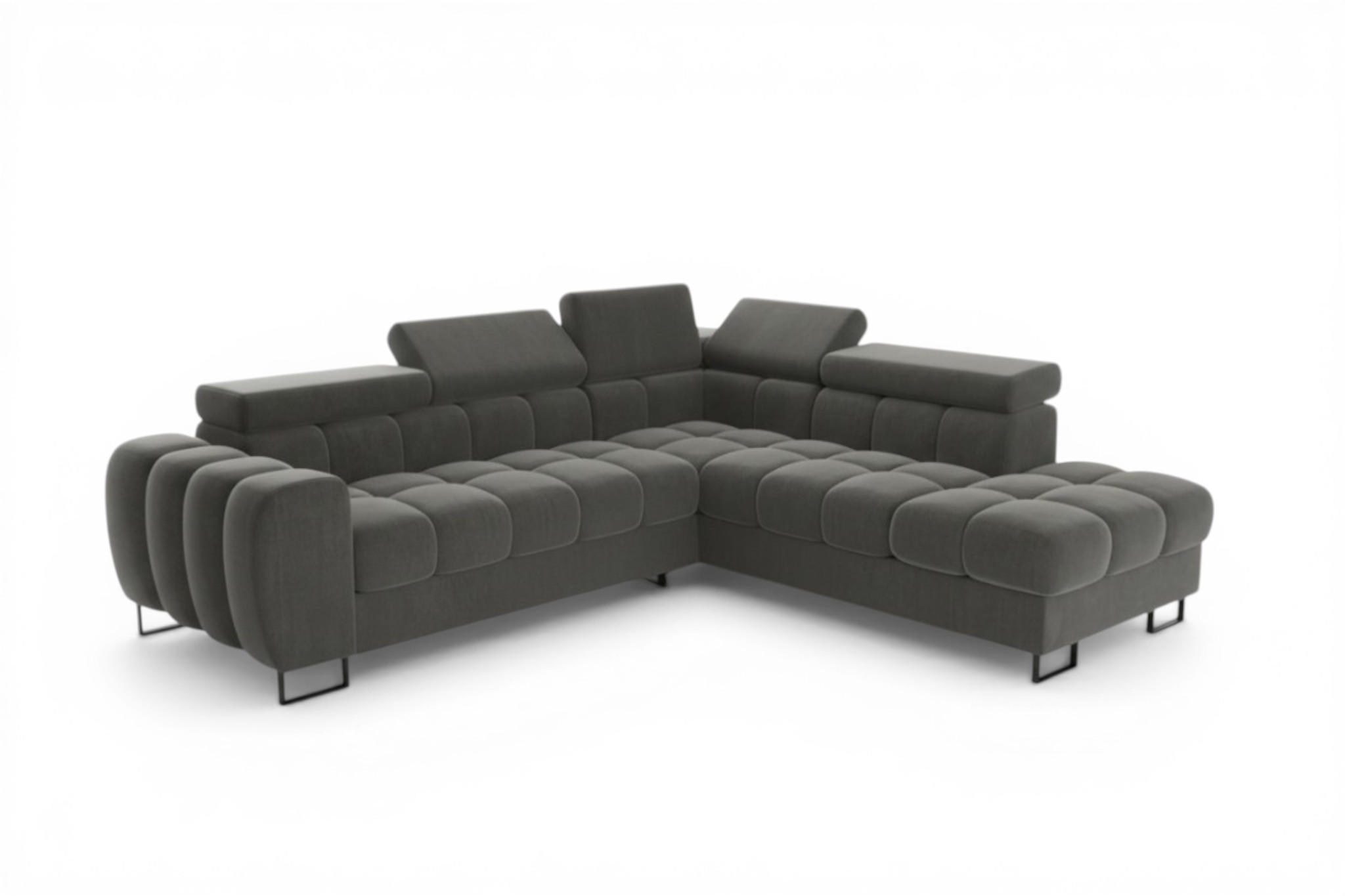 Fun Möbel Ecksofa Grau 260x225 cm