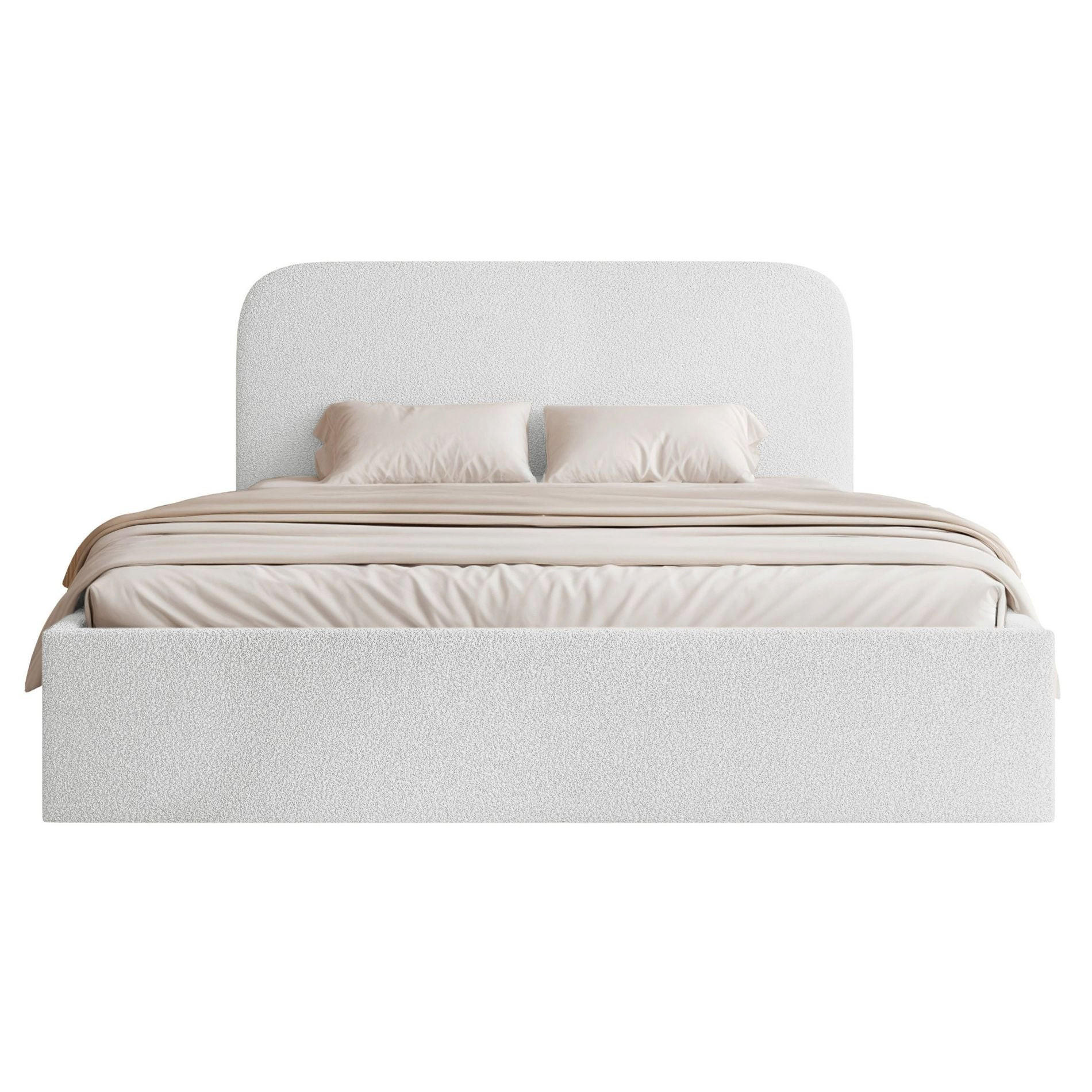 POLSTERBETT Sonvivo Weiß Bouclé 140x200 cm - Weiß, Kunststoff/Textil (140/200cm) - Selsey