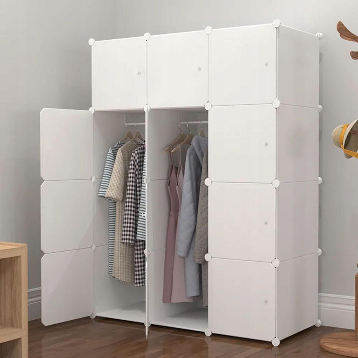 SCHRANK, weiß, 47/147/147 cm - Weiß, Holzwerkstoff (111/147/47cm) - Rexo