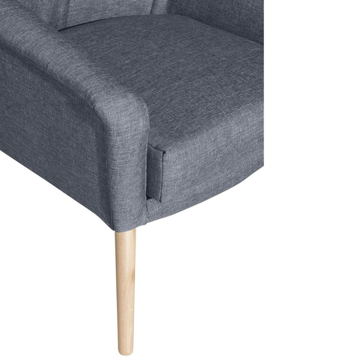 SESSEL Kachka Bezug Flachgewebe Buche natur / denim - Blau, Kunststoff (67/81/71cm) - 58aufmkessel