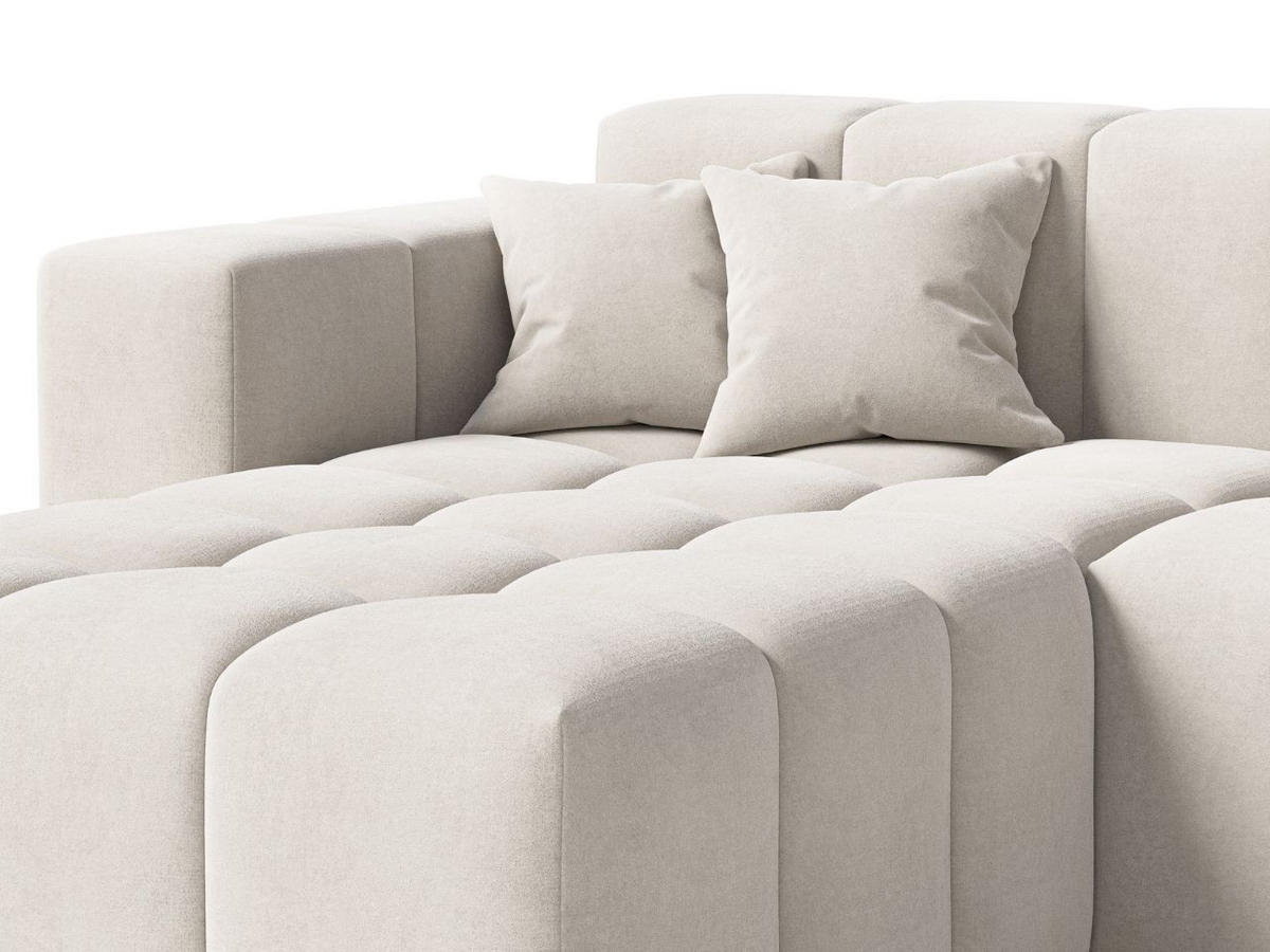 ECKSOFA Loopo Creme Links - Creme, Holz/Textil (265/180cm) - Graingold