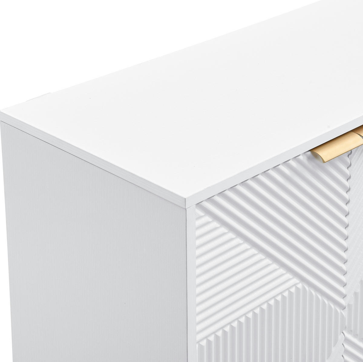 SIDEBOARD aus MDF 120x35x71,5 cm Weiß mit 4 Türen und verstellbaren Einlegeböden - Weiß, Holzwerkstoff (120/71.5/35cm) - IVMEU