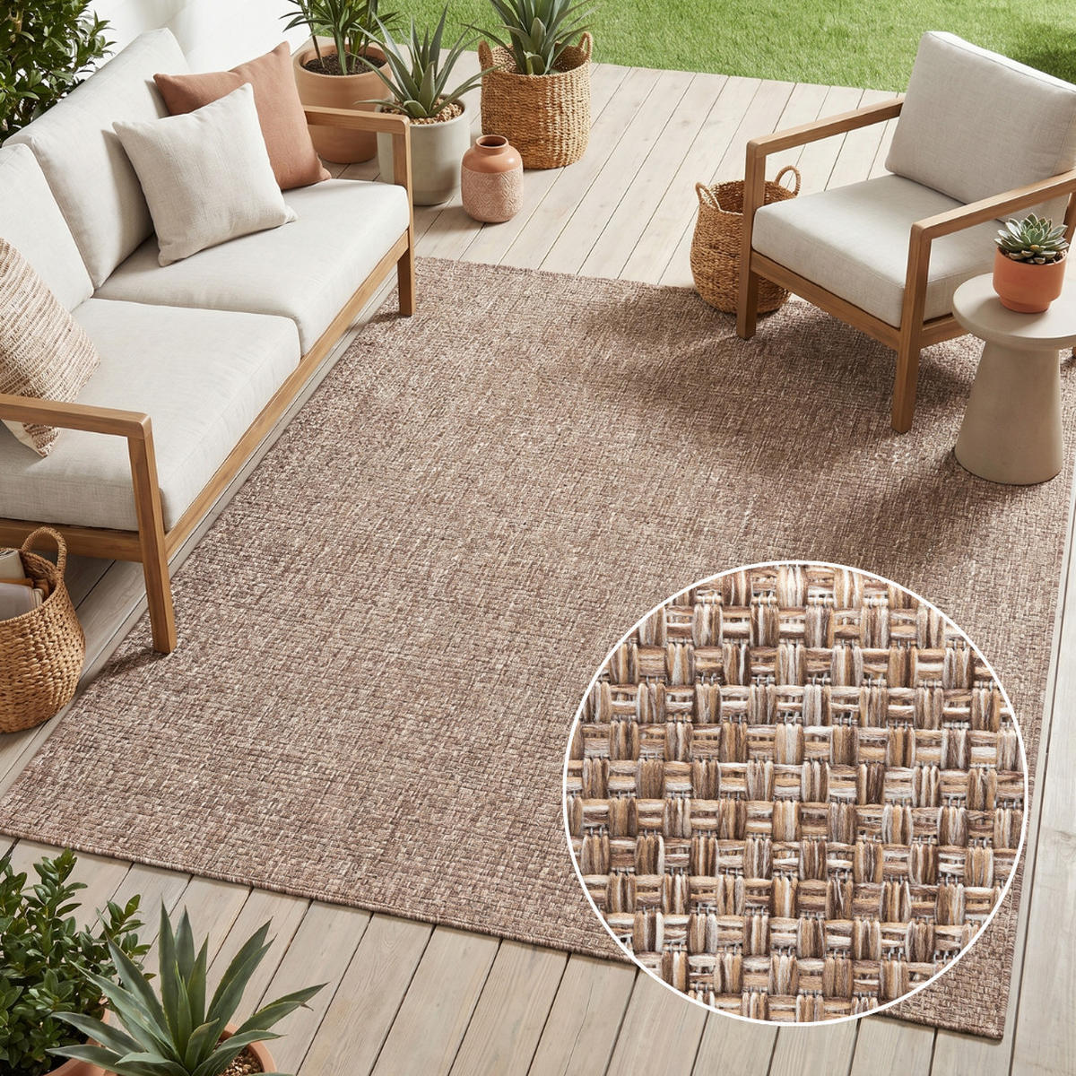 TEPPICH VERANO BRAUN 60/200 cm - Braun, Textil (60/200cm) - Tapiso