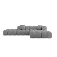 ECKSOFA Ottomane Rechts OLEA-L2 - 289x176x71 cm Titanfarben - Titanfarben/Schwarz, Holzwerkstoff/Kunststoff (289/176cm) - ALTDECOR