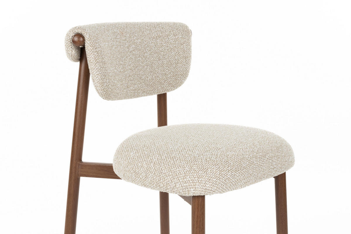 ESSZIMMERSTUHL Lee - Beige - 57/46/78 cm - 2er-Set - Beige, Textil (46/78/57cm) - Novel