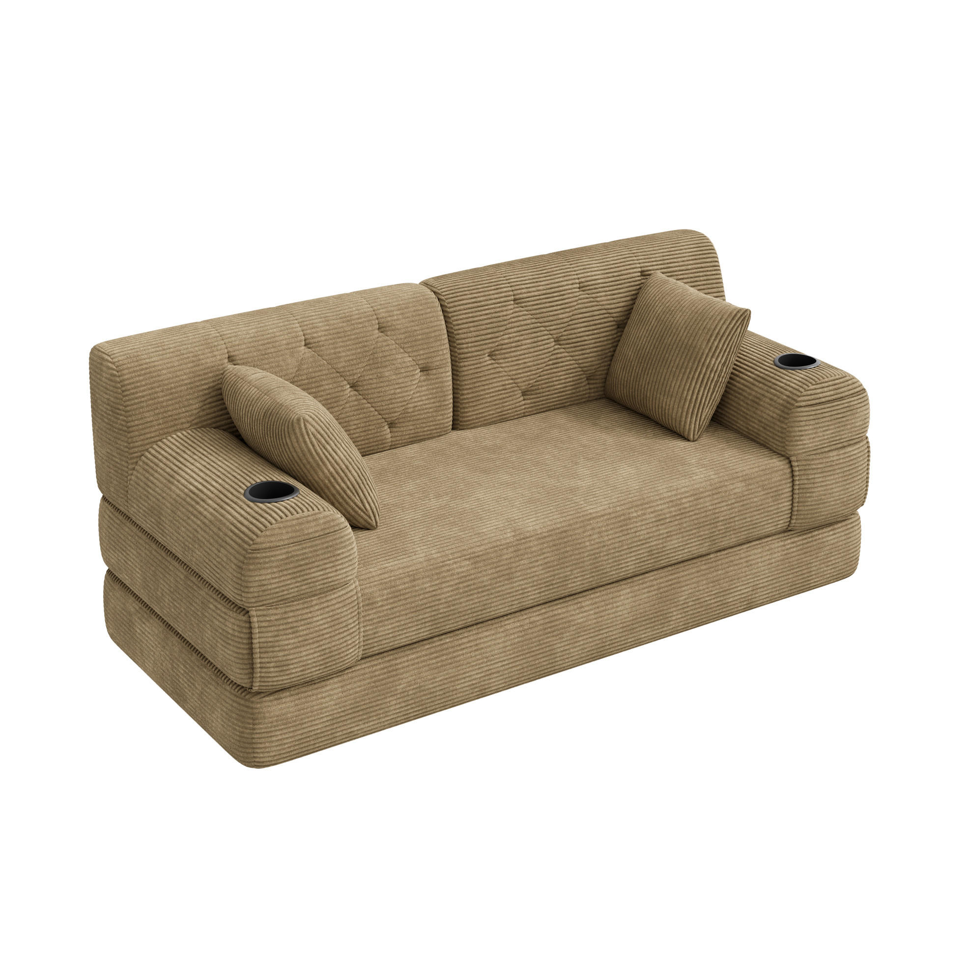 Meubliv Schlafsofa Braun 80x81x168 cm