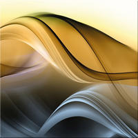 GLASBILD 30×30 cm abstrakt - Gelb, Glas (30/30cm) - artissimo