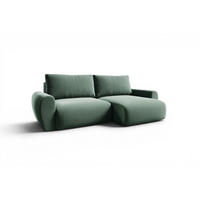 ECKSOFA Galan Mit Schlaffunktion - Grün, Holzwerkstoff/Textil (153/253cm) - Fun Möbel
