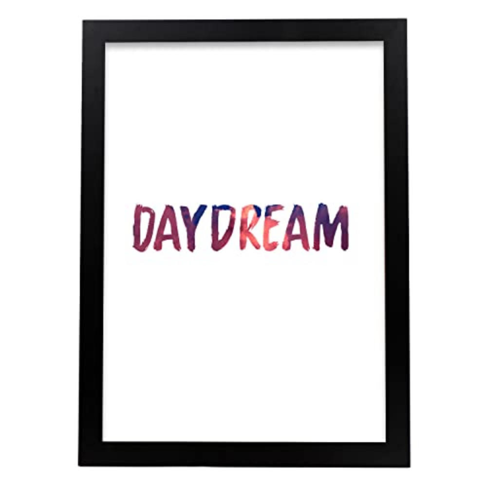 POSTER Inspirierende Kunst – Day-Dream A3 Schwarzer Rahmen - Schwarz, Papier (29.7/5/42cm) - Nacnic