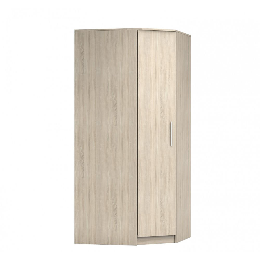 ECKKLEIDERSCHRANK Szantal Sonoma/Sonoma 96 cm - Alufarben/Sonoma Eiche, Holzwerkstoff/Kunststoff (1/210/64cm) - imoebel24