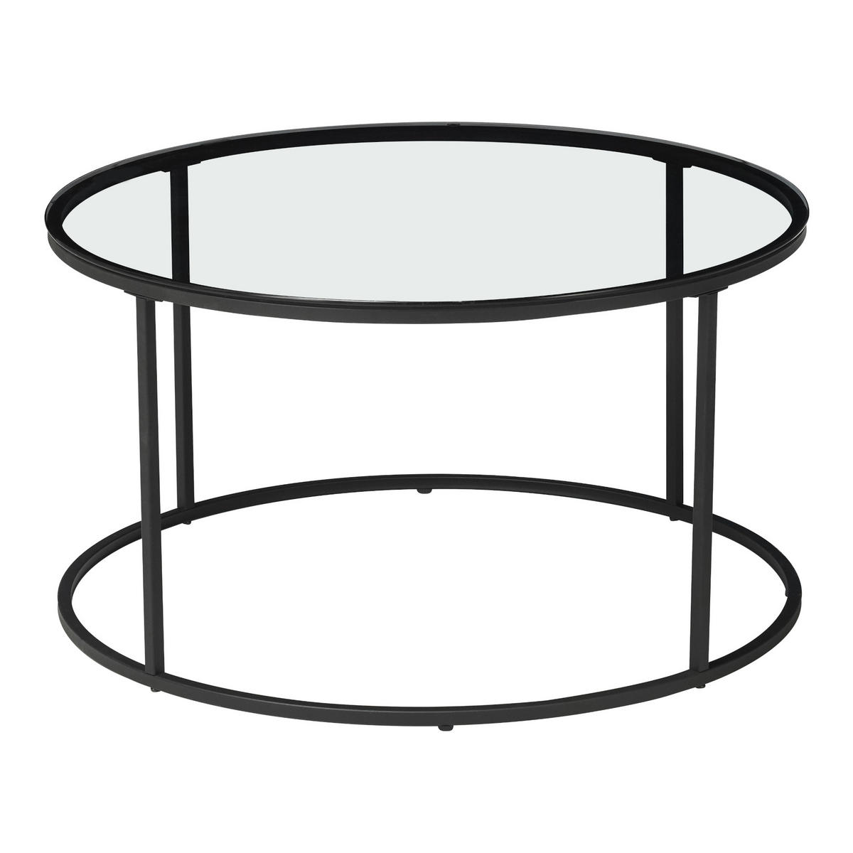 COUCHTISCH Kolari 45/80/80 cm - Klar, Metall (80/80/45cm) - [en.casa]