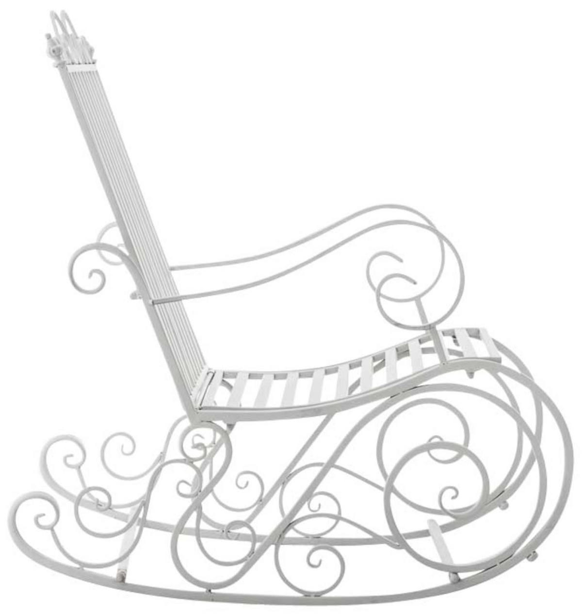 GARTENSCHAUKELSTUHL 2er Set Metall Weiß - Weiß, Metall (56/94/90cm) - CLP