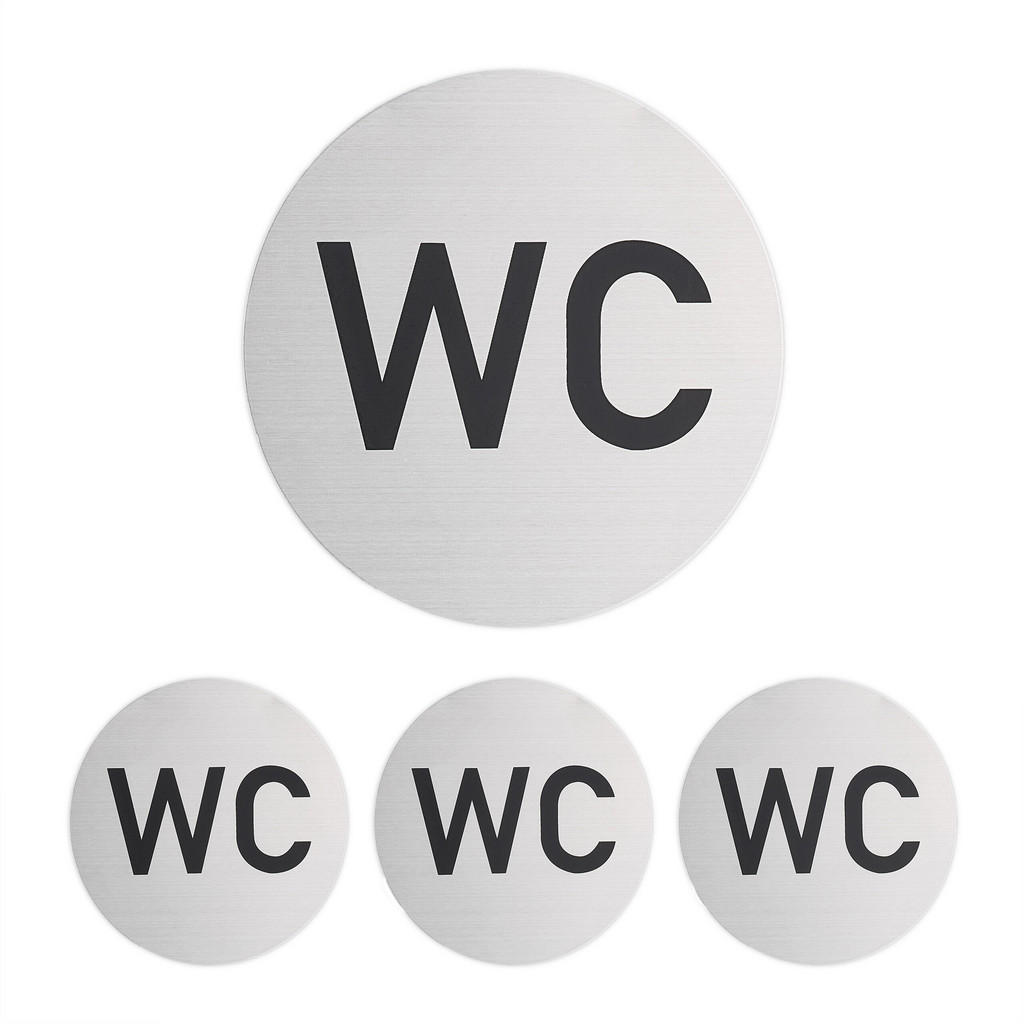 PLĂCUȚĂ Argintie WC set-4