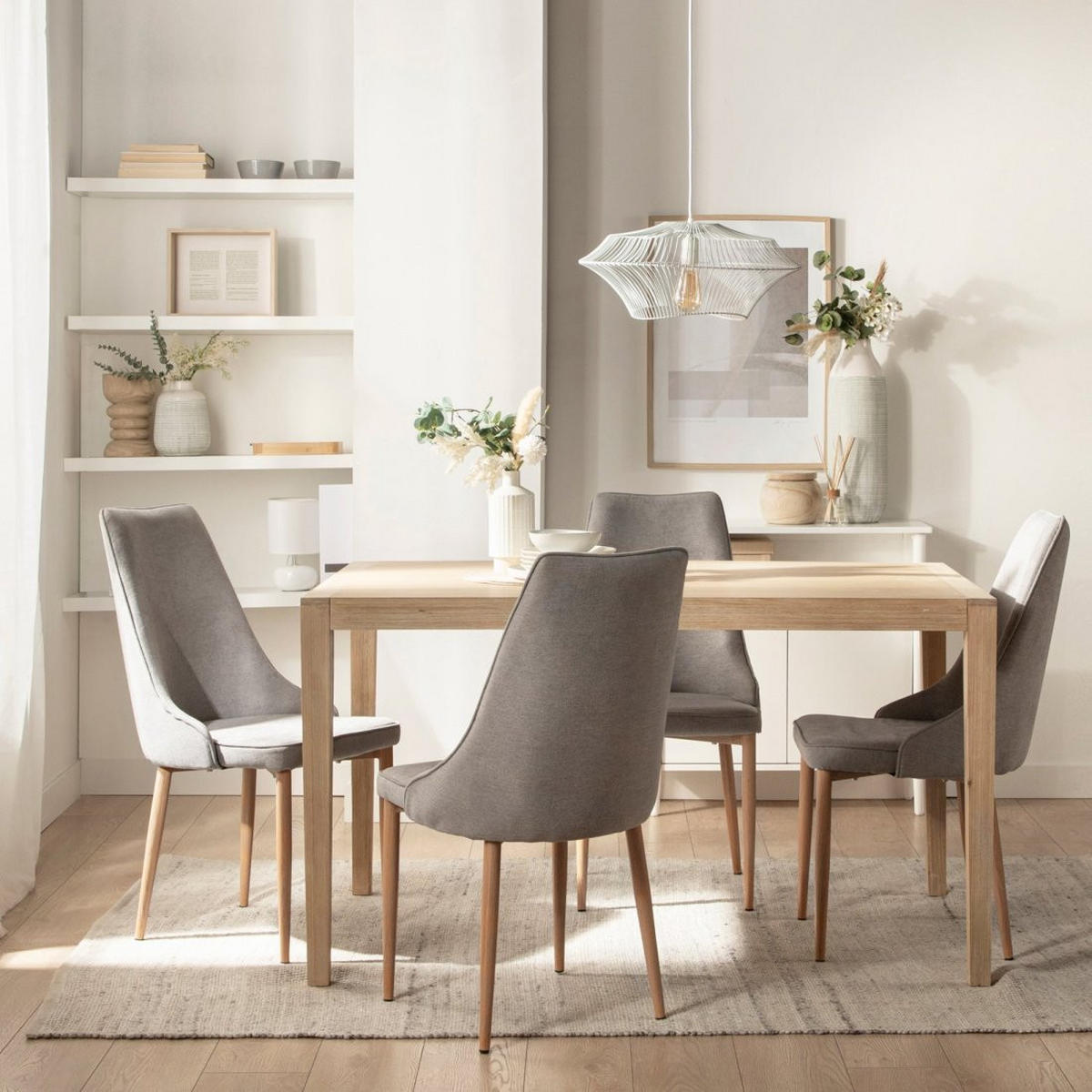 ESSZIMMERSTUHL Agnes Grau 45 cm x 95 cm - Grau, Textil (45/95/65cm)