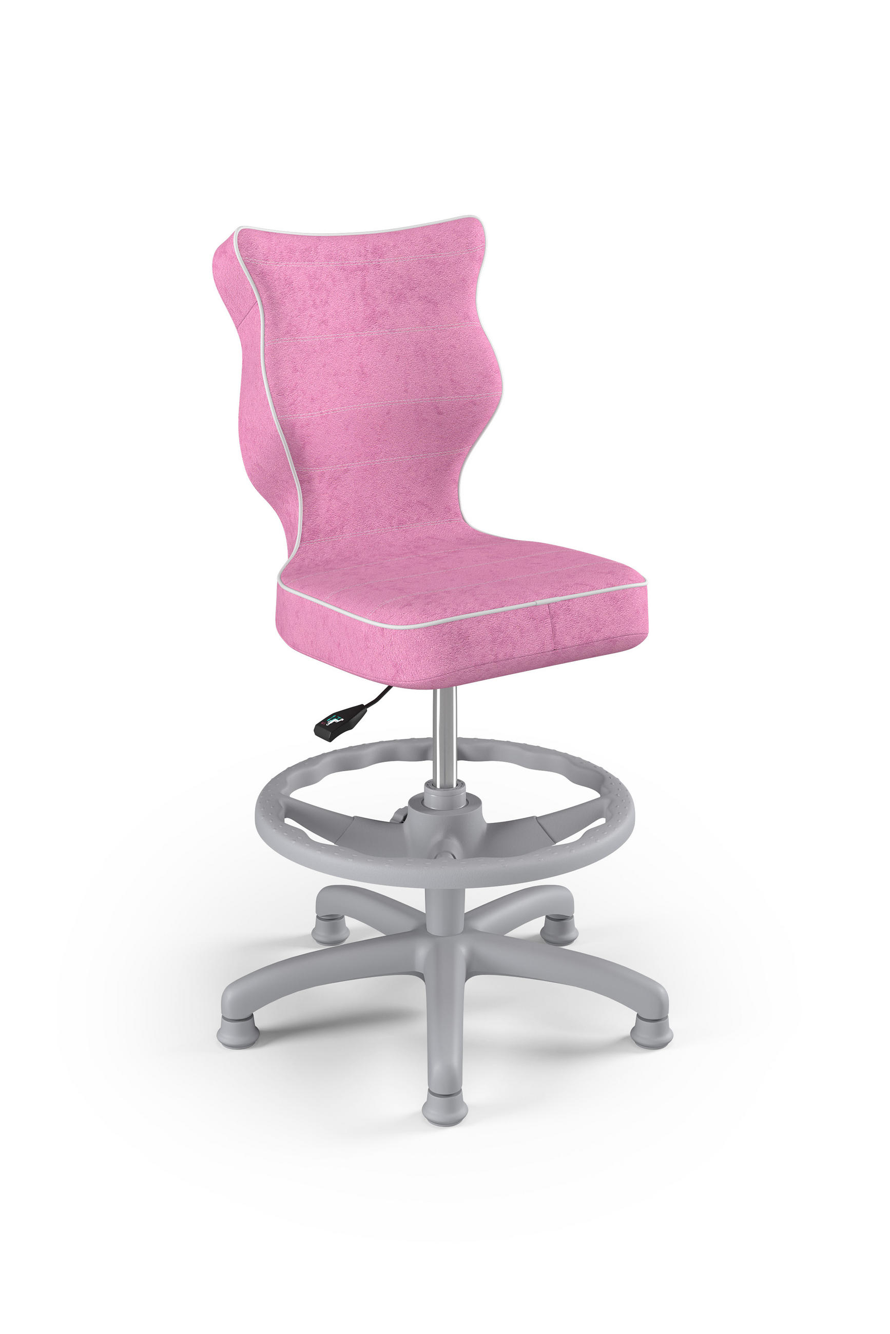 KINDERSTUHL Petit mit Fußstütze - Rosa/Weiß, Textil (66/96/66cm) - RAUMHIRSCH FURNITURE
