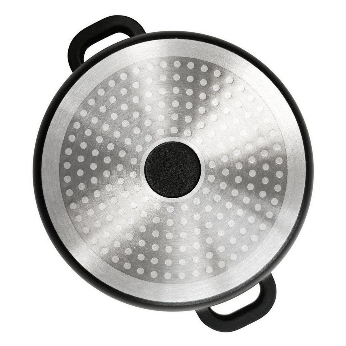 GRANITTOPF Grande mit Glasdeckel schwarz - Schwarz, Metall (4cm) - Orion 