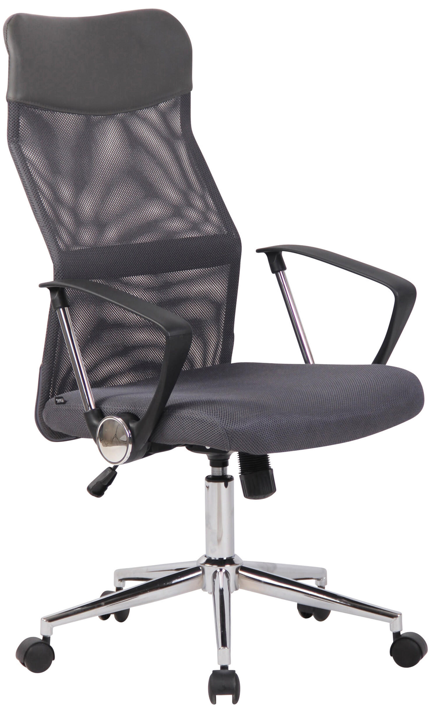 BÜROSTUHL Cordoba mit Netzbezug, Grau - Grau, Textil/Metall (60/118/64cm) - TPFLiving