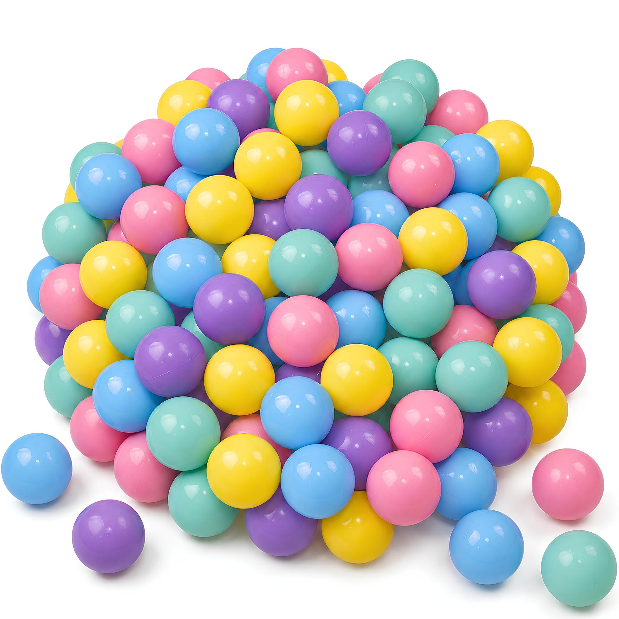 BÄLLEBAD-BÄLLE 100 Stück, Macaron, 7 cm - Multicolor, Kunststoff (7/7/7cm) - Littletom