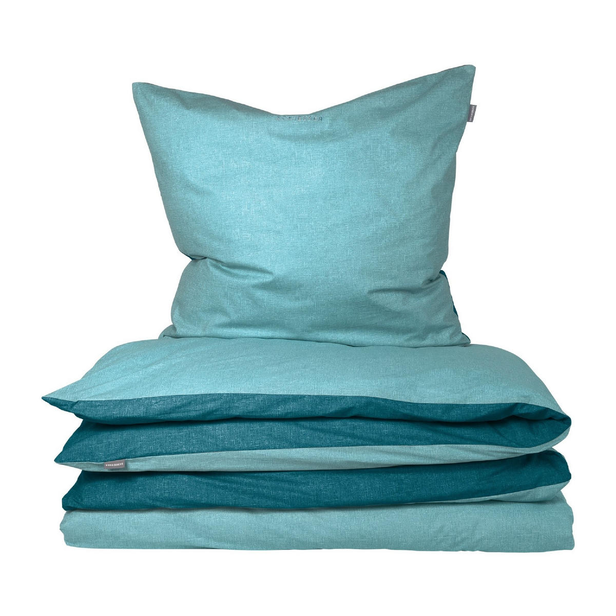 BETTWÄSCHESET Doubleface - Renforcé - 2-teilig - 135 x 200 cm - Türkis - Türkis, Textil (135/200cm) - SCHIESSER