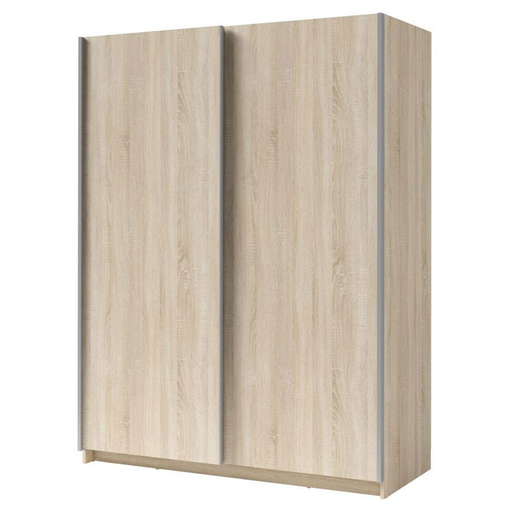 SCHWEBETÜRENSCHRANK Gozo Sonoma Eiche 150 / 62 / 198cm - Grau/Sonoma Eiche, Holz/Holzwerkstoff (150/198/62cm) - Feldmann-Wohnen