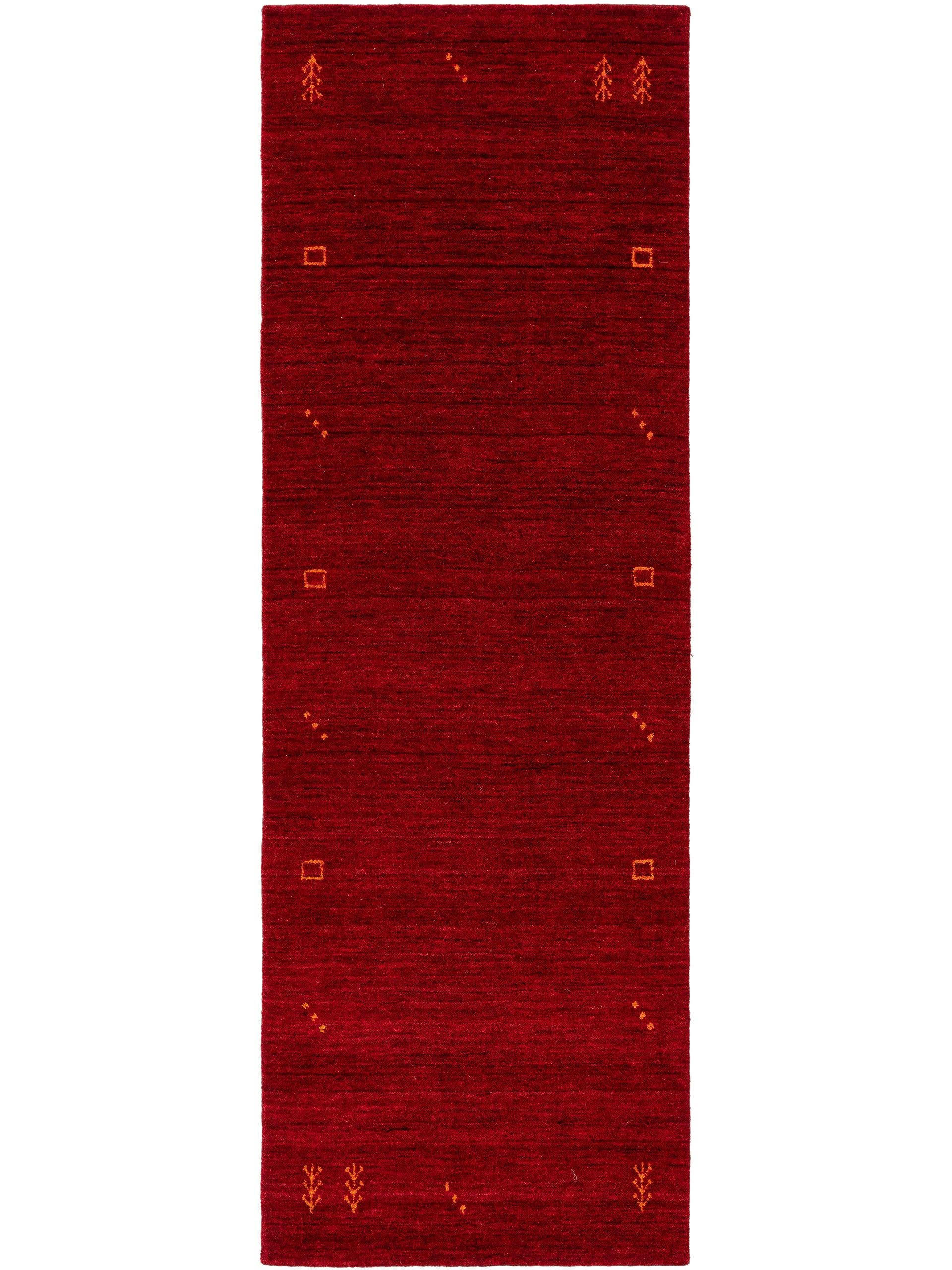 WOLLTEPPICH-LÄUFER Jamal Rot 80x250 cm - Rot, Textil (80/250cm) - benuta Nest