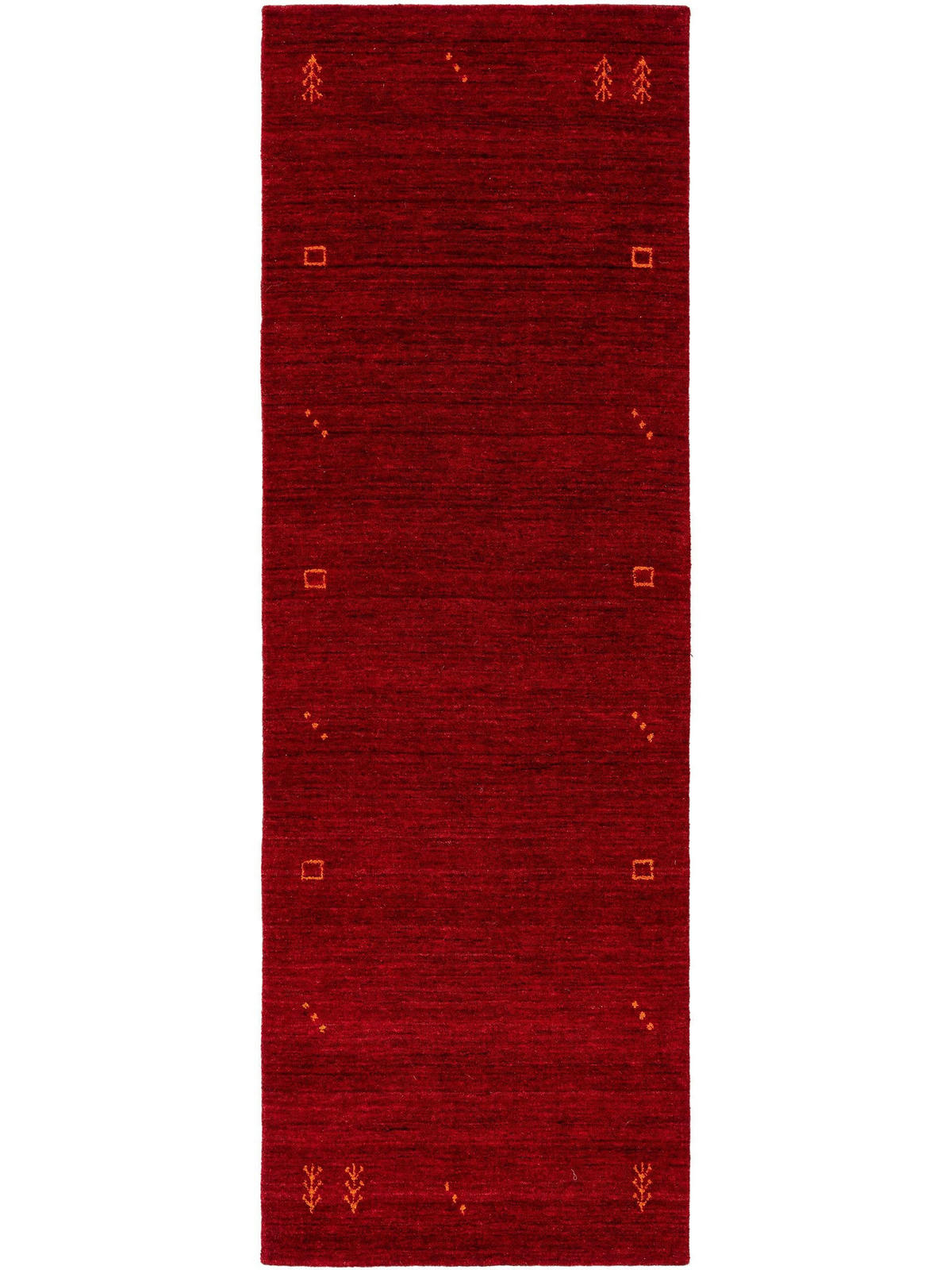 WOLLTEPPICH-LÄUFER Jamal Rot 80x250 cm - Rot, Textil (80/250cm) - benuta Nest