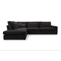 ECKSOFA Comforto MINI CORD 280 x 224 cm Ausrichtung links - Schwarz, Textil (224/280cm) - AN-Moebel 4u
