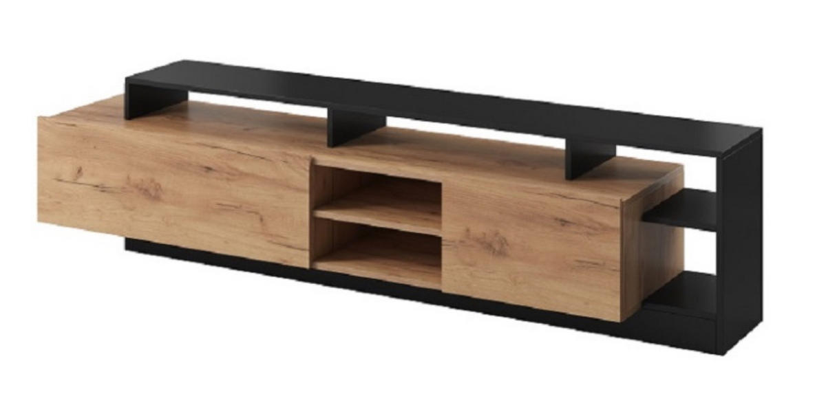 WOHNWAND Anthrazit MALVA Sonoma Eiche - Sonoma Eiche, Holzwerkstoff (260/171.5/40cm) - Sepro Meble