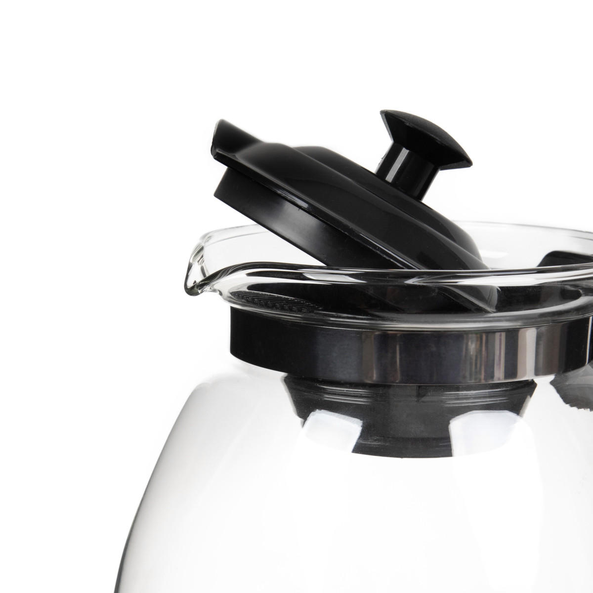 TEEKANNE Beker schwarz 2,3 l - Transparent, Glas (17/20/17cm) - Homla