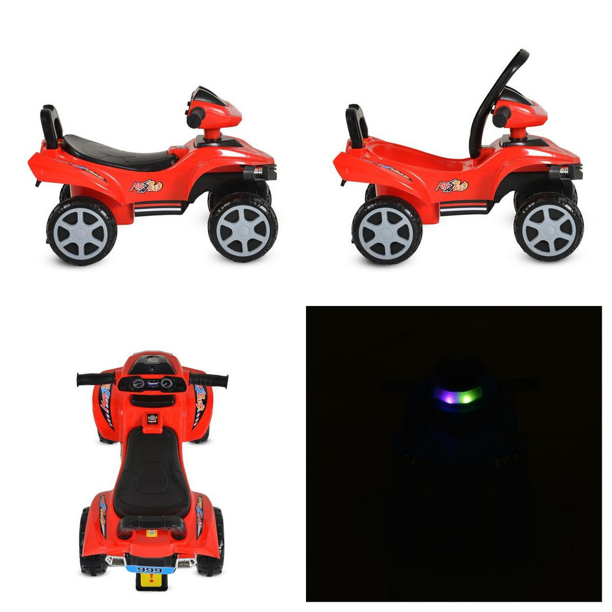 RUTSCHER No Fear 999 rot Rückenlehne Melodien Licht Kunststoffreifen - Rot, Kunststoff (60/30/38cm) - Moni