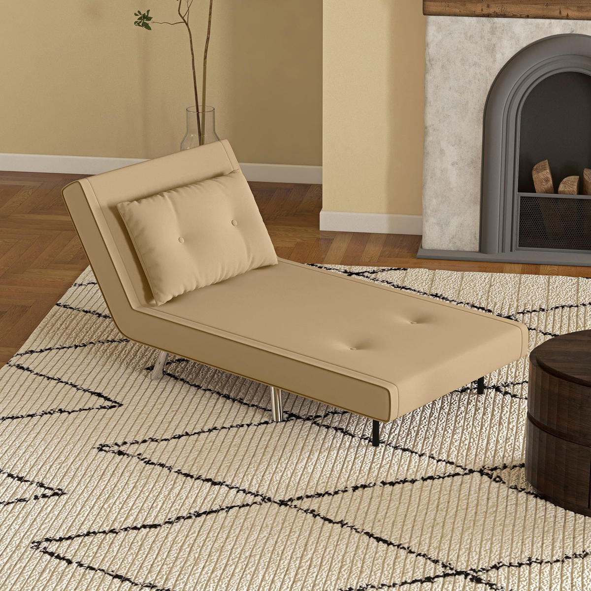 SCHLAFSESSEL, Samt, Stahl, Braun - Braun, Textil (88/83/77cm) - HOMCOM
